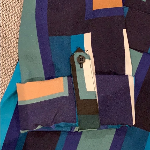 NWT Calvin Klein multicolor blouse - Picture 3 of 4